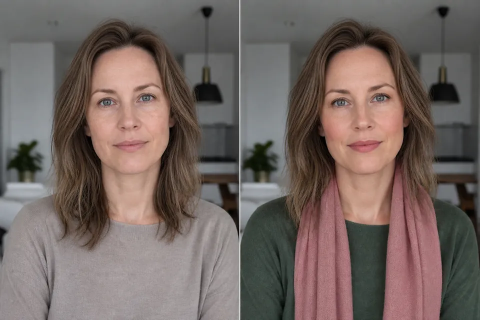 Värivalintojen vertailukuva